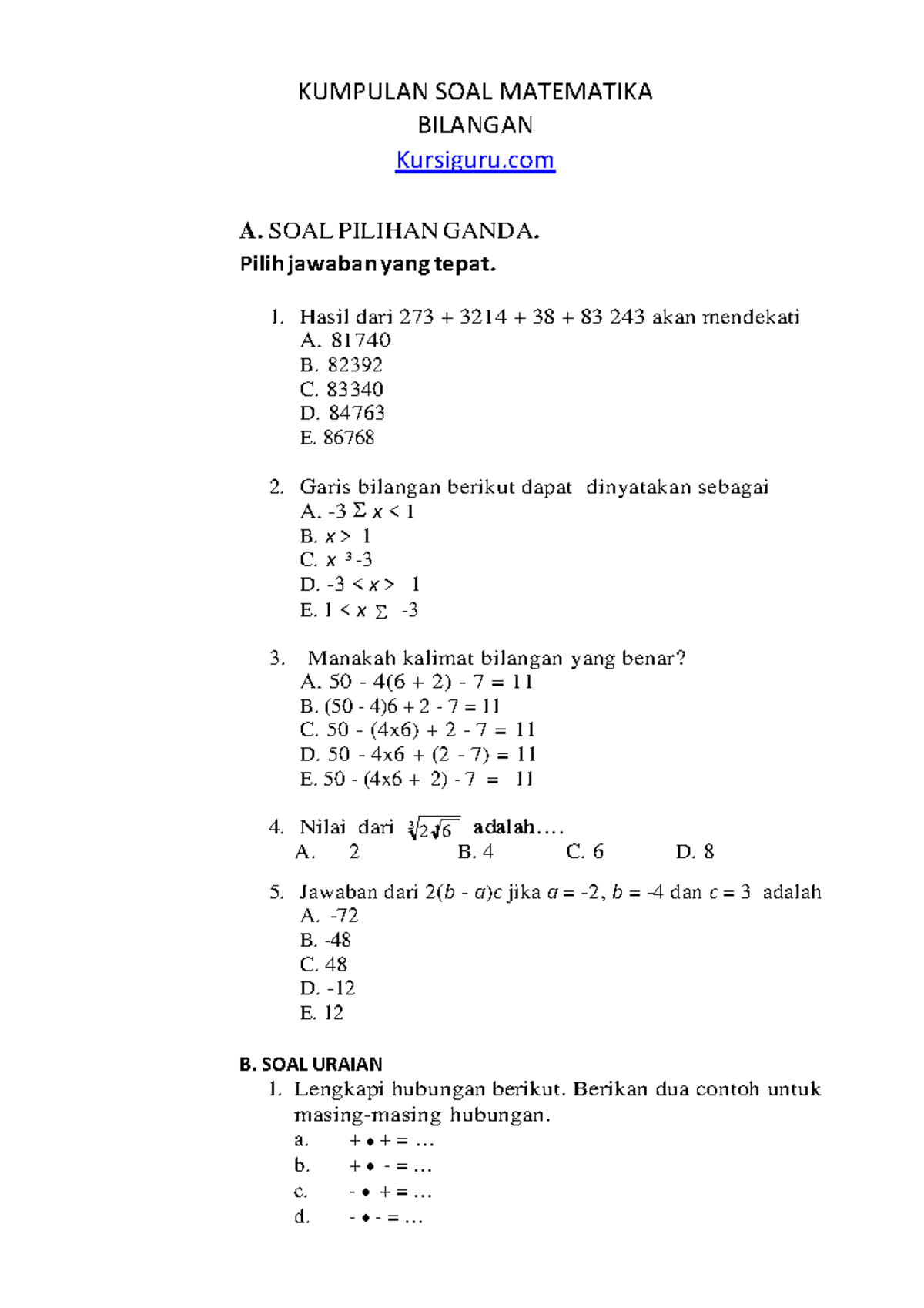 Soal Jawaban 47 Pilihan Ganda Bahasa Mandarin Kelas 3 Kurikulum Merdeka