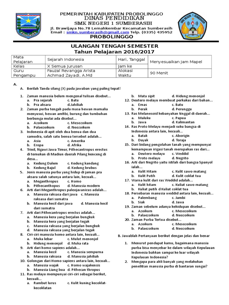 5 Alasan Latihan Soal Sejarah Kelas 11 Semester 2 Wajib Dikerjakan