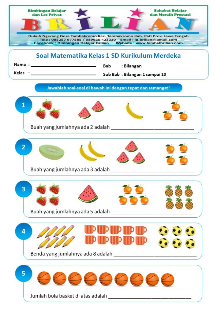 soal tema 6 kelas 1 semester 2