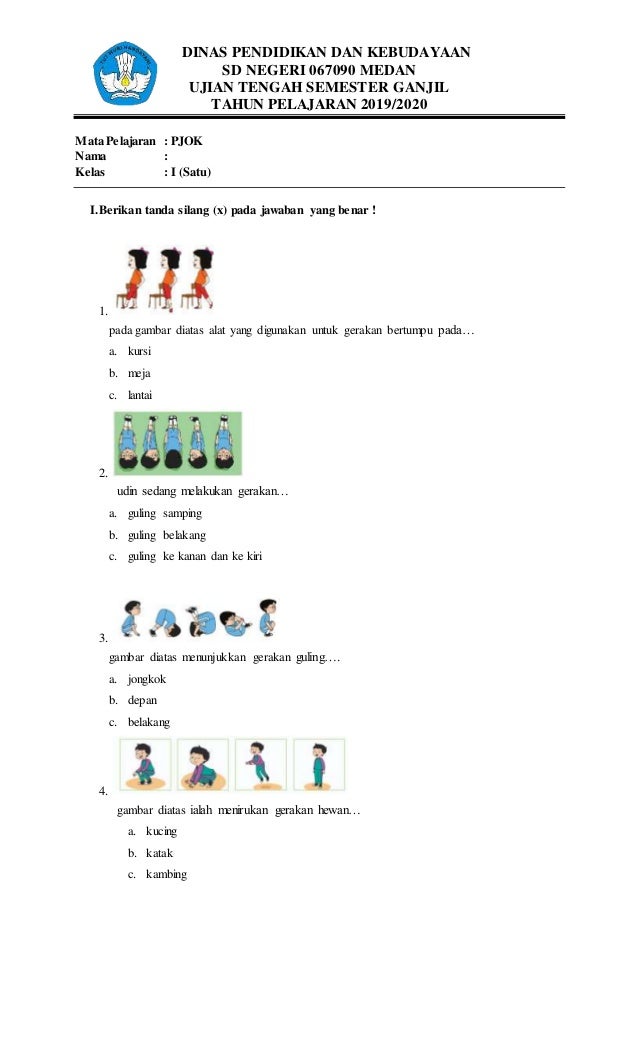 soal uas pjok kelas 3 semester 2